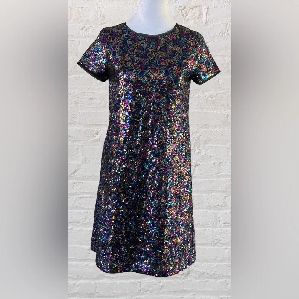 Gap Kids Girls Multi Color Shirtsleeve Sequin Party Special Event Dress Sz XXL